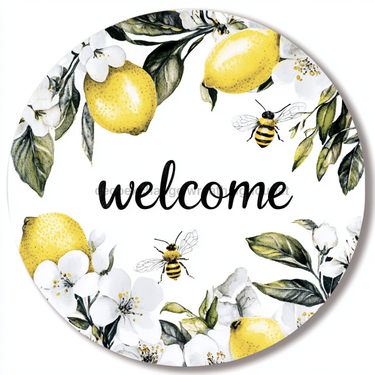 Lemon Sign, Welcome Sign, DCO-13047, Sign For Wreath, 10